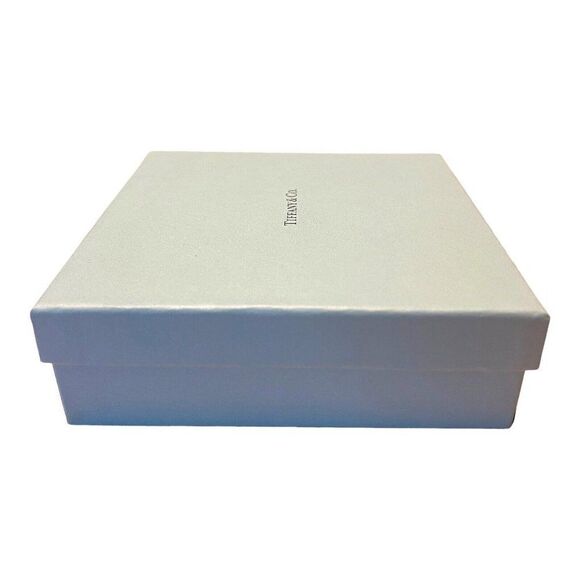 Tiffany & Co. Empty Box And Ribbon w/ Tissue Paper 5.75”x5.75”x2” Necklace Gift - Picture 11 of 12